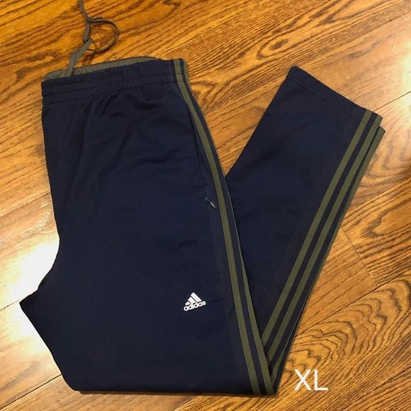 ADIDAS Navy Blue Tapered Leg Joggers Training Pants XL - Picture 1 of 9